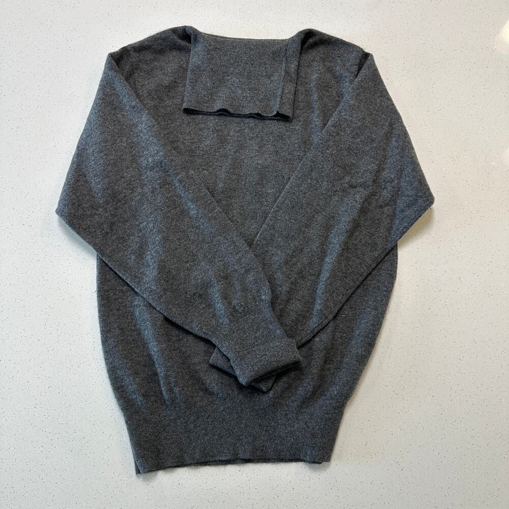 Sz S Hawick Scotland Sweater Pure Cashmere Gray Turtleneck